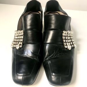 Stuart Weitzman Crystal Slides 9M